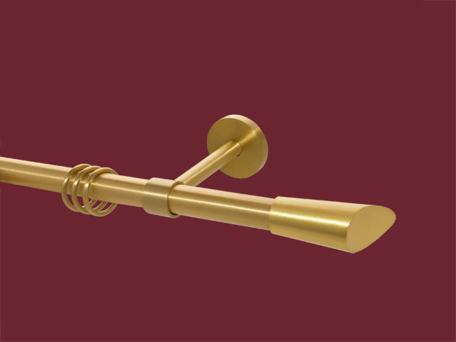 Gardinenstange Messing massiv matt 20mm Modell Marbella geschlos