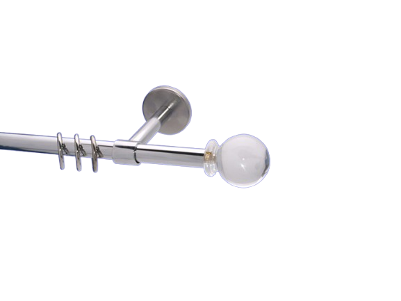 Gardinenstange Chrom glanz 16 mm Glasklar Gardinenstange Chrom glanz 16 mm Glasklar