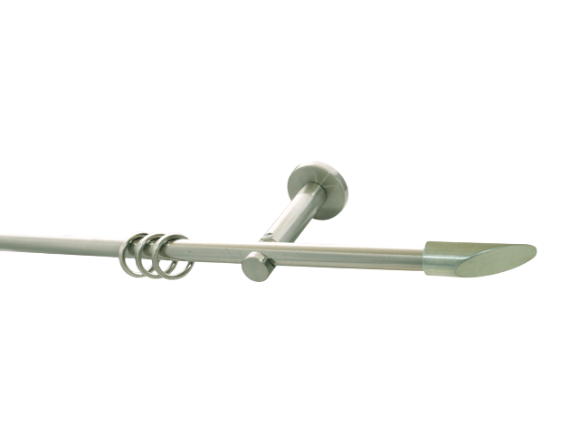 Gardinenstange Nickel gebürstet 12mm Marbella 1 läufig