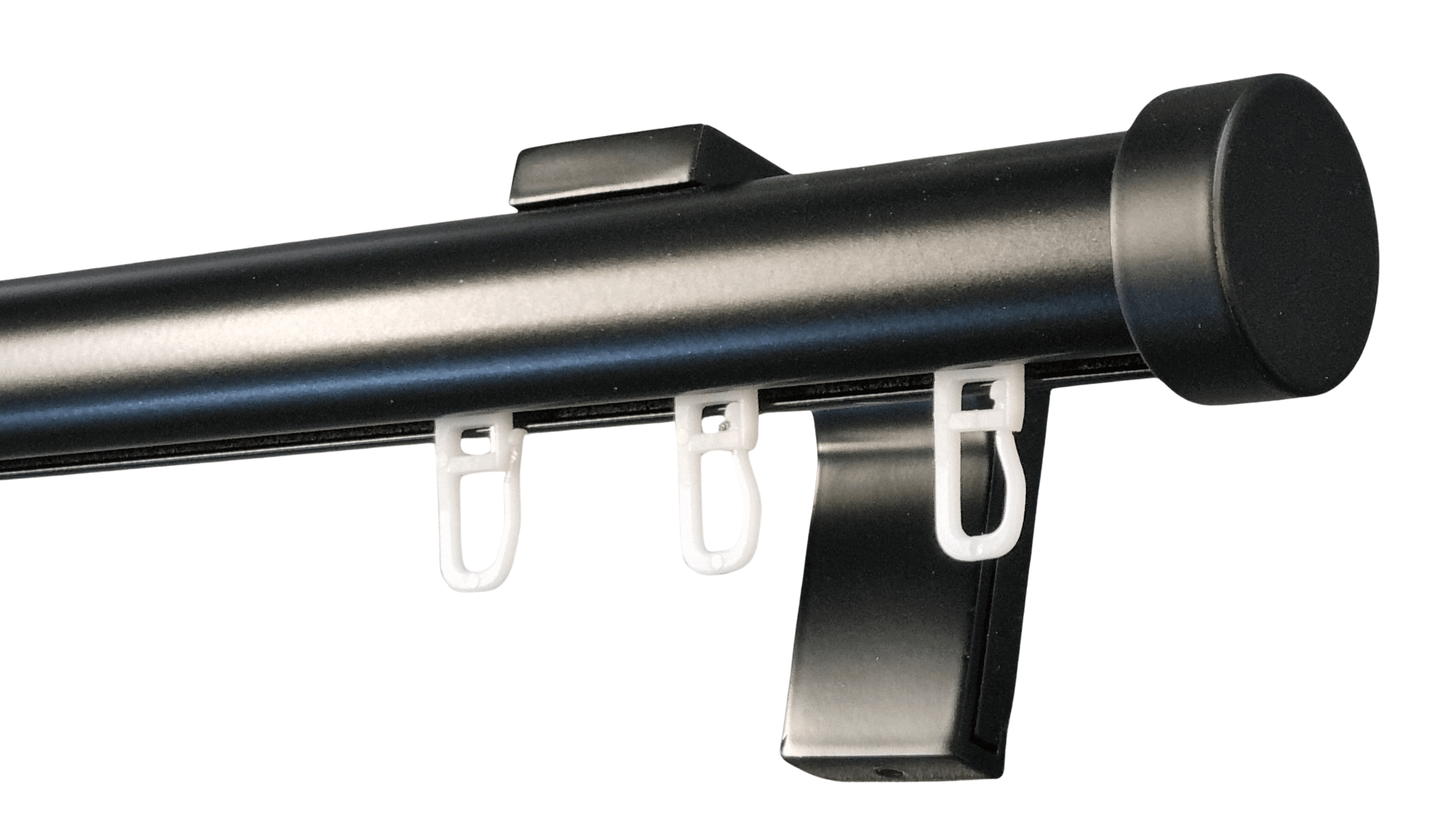 Moderne schwarze Gardinenstange 28 mm 