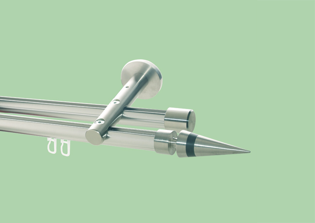 1471_0 Gardinenstange Innenlaufsystem Edelstahl 20 mm Kegel schwarz dop