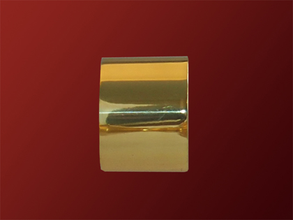 2570_0 Endlappe Messing für Gardinenstangen Rohr 30 mm Ø