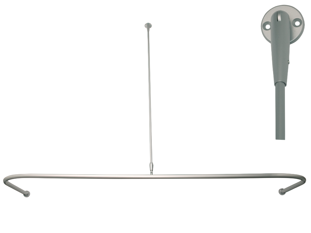 Windfang Gardinenstange Innenlaufsystem 20 mm oder 28 mm incl. 2 Biegungen