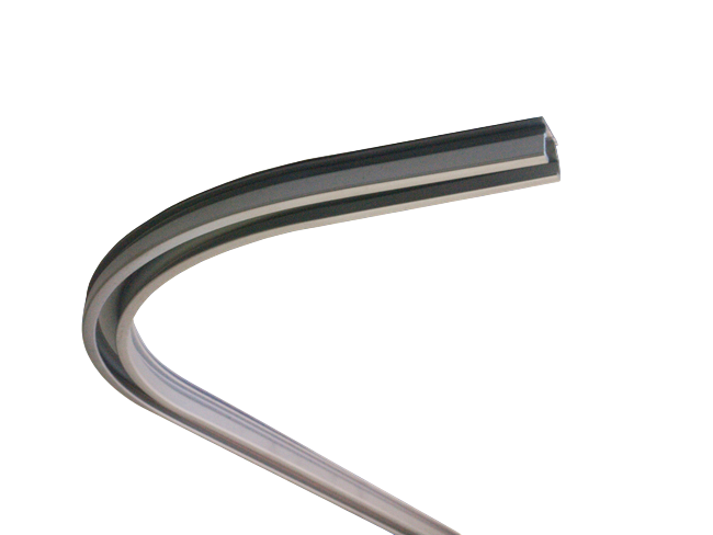 Bogen für Gardinenschiene 1 läufig Aluminium Modell 130 15,6 mm x 10,6 mm Bogen für Gardinenschiene 1 läufig Aluminium Modell 130 15,6 mm x 10,6 mm