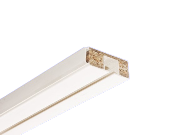 Gardinenschiene Kunststoff einläufig mit Holzkern Gardinenschiene Kunststoff einläufig mit Holzkern