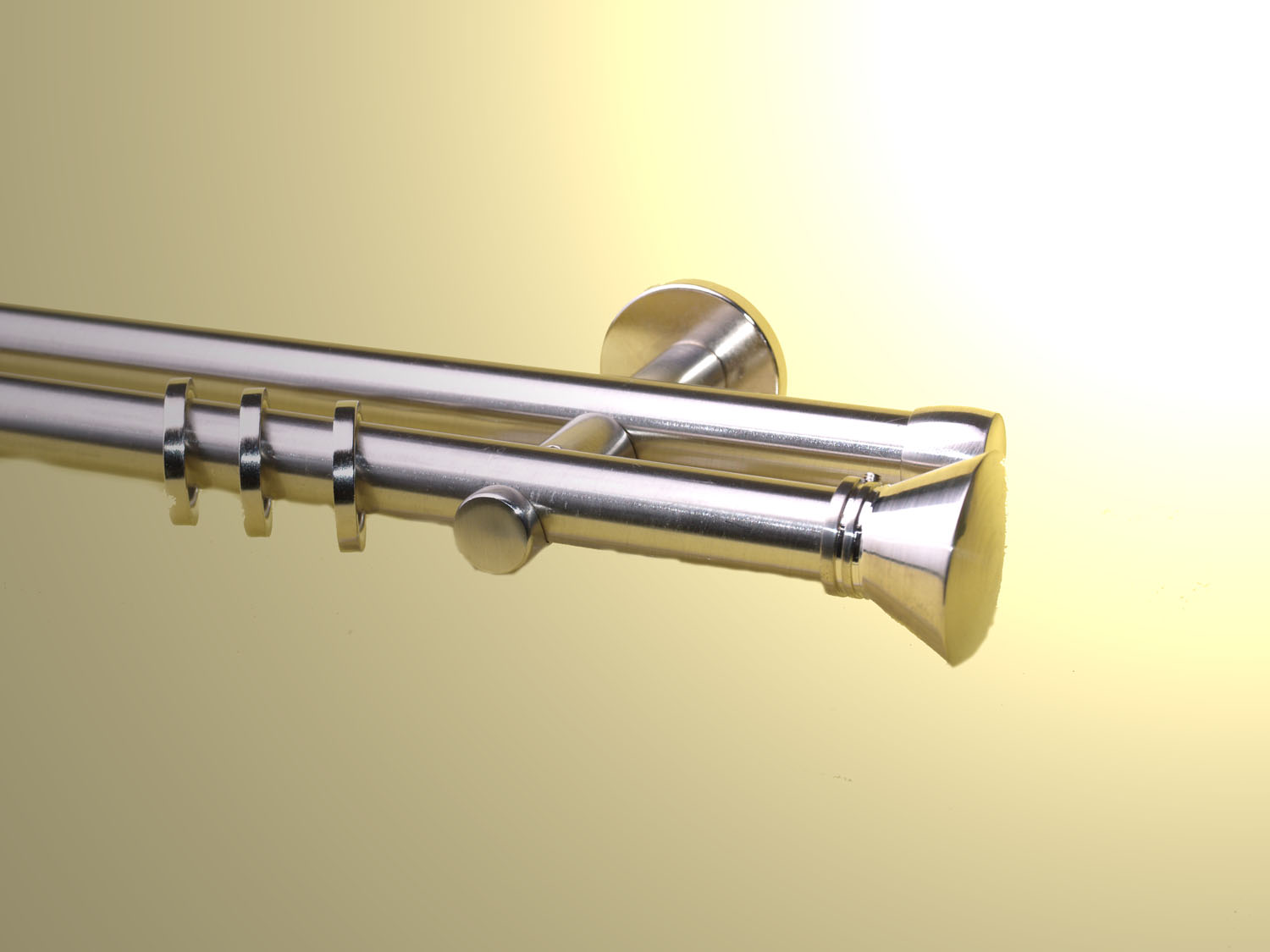 Vorhangstangestange Nickel geb 20 mm Anselmo doppell.