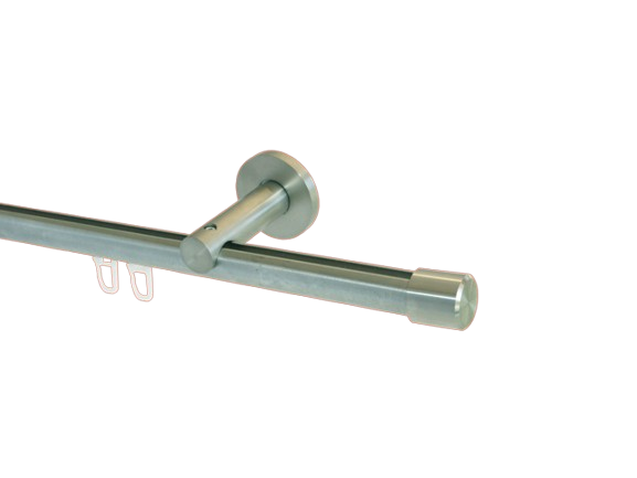 Gardinenstange Innenlauf Edelstahldesign 20 mm Kappe Gardinenstange Innenlauf Edelstahldesign 20 mm Kappe