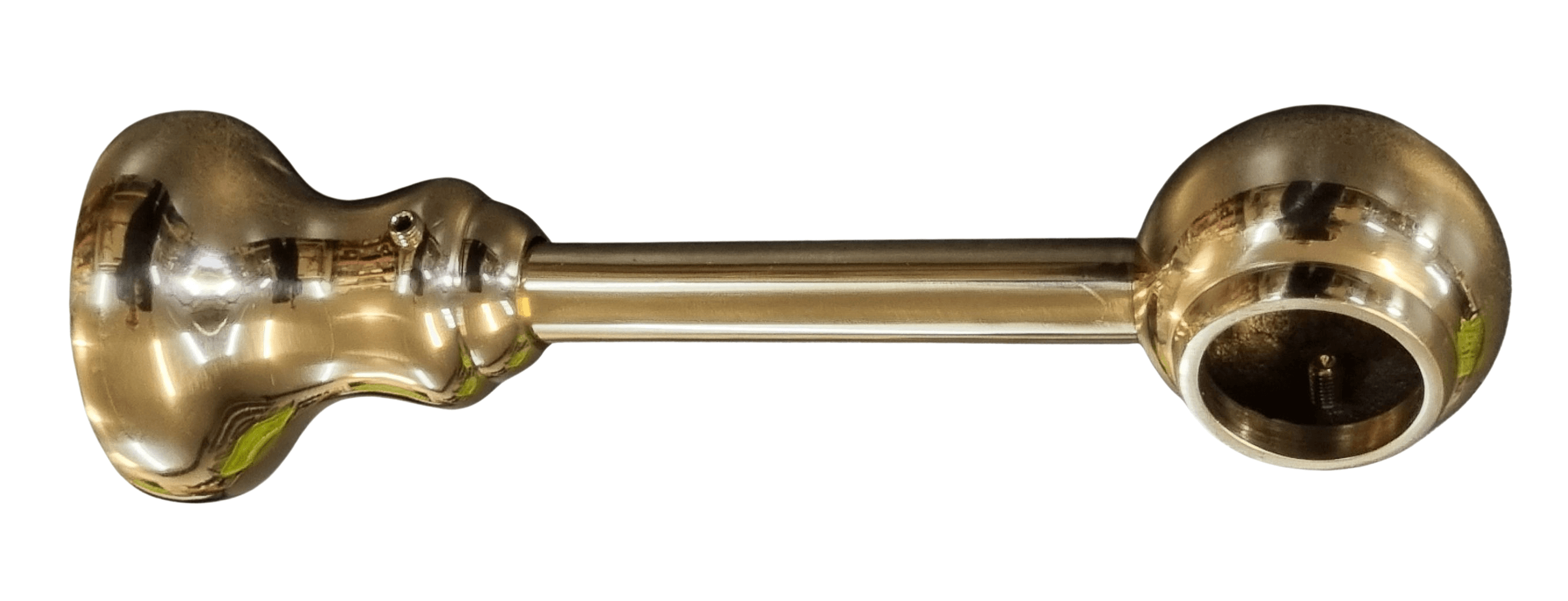 Wandträger Messing glanz für Gardinenstangen 28 mm ø Wandabstand 24,5 cm