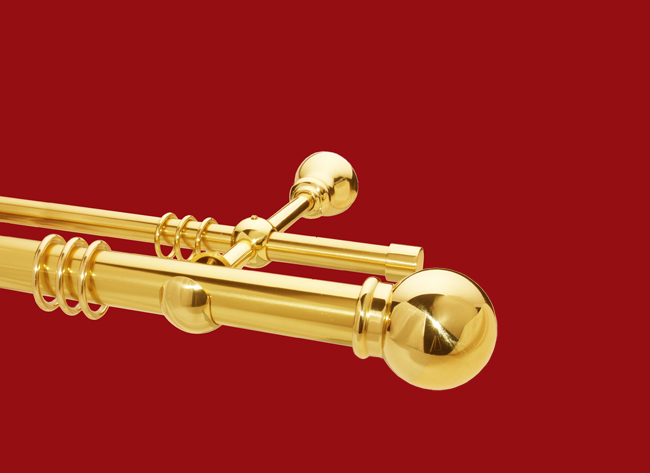 1292_0 Gardinenstange Messing 35-20 mm Modell Peter I