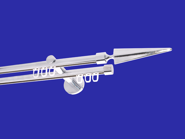1088_0 Gardinenstange Innenlauf Chrom glanz Design 16mm Modell Palma