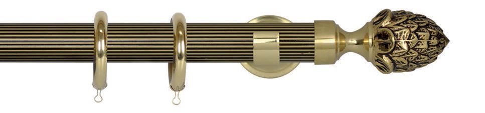 Gardinenstange Messing antik - 30 mm Bellona
