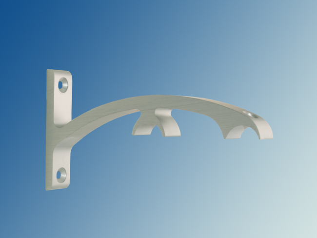 Wandträger 2 lfg für 20 mm Innenlaufprofil silber