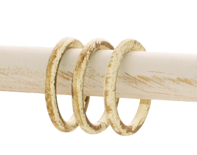 Ringe Metall weiss-gold für Gardinenstangen 16mm