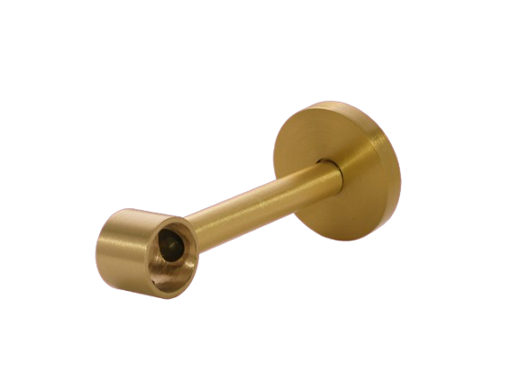 Wandträger 1lfg messing matt geschlossen für Gardinenstangen 20m