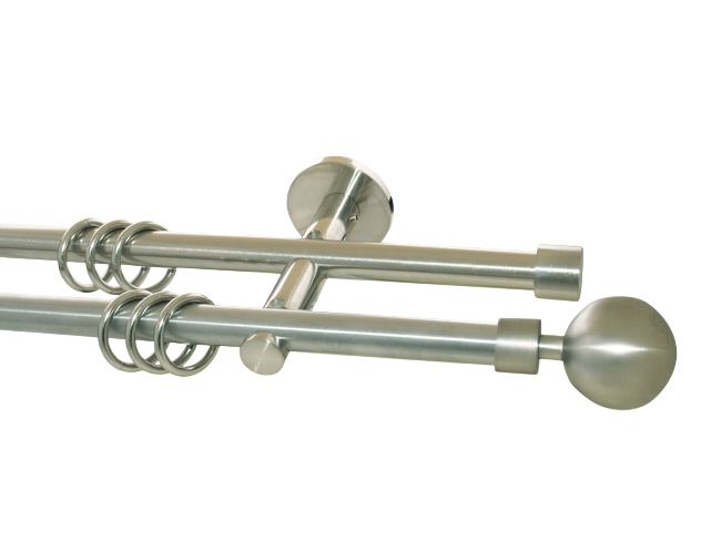 Gardinenstange doppell. Nickel geb. 16 mm Eltanin