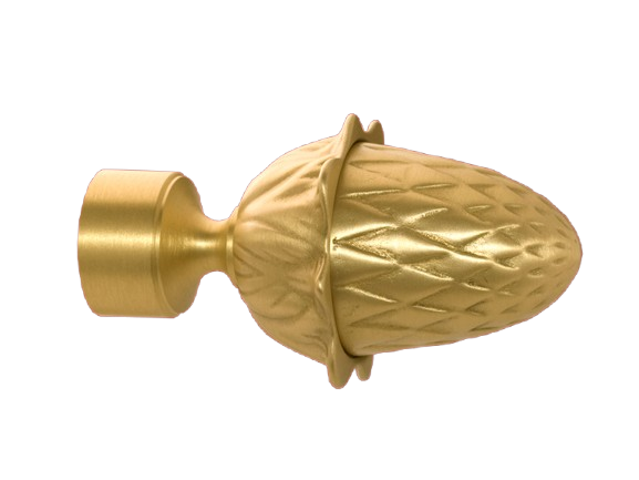 Endstück Pinienzapfen Messing matt für 30 mm Rohre Endstück Pinienzapfen Messing matt für 30 mm Rohre