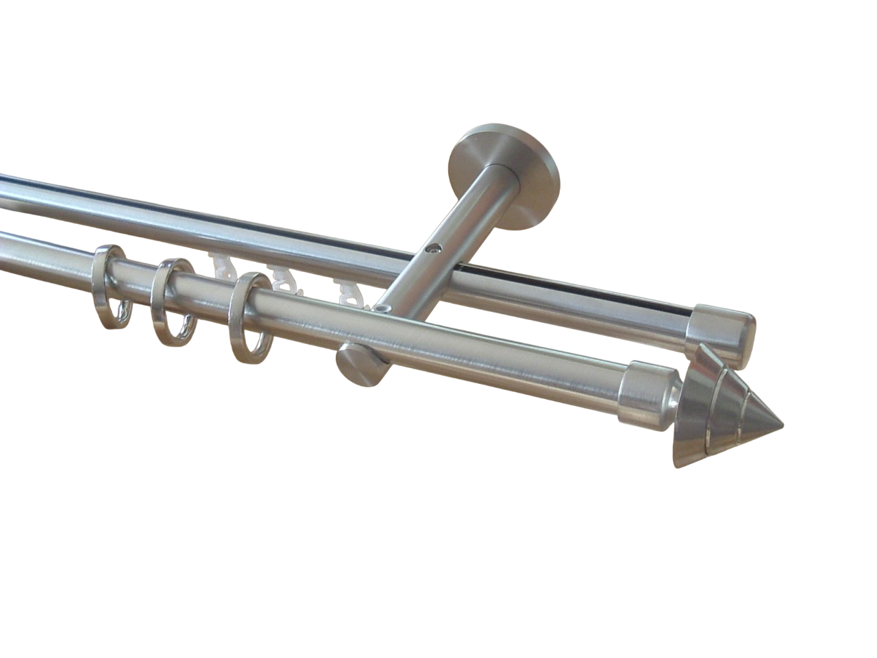 Gardinenstange Rundrohr/Innenlaufsystem 16mm Edelstahl Design Tr