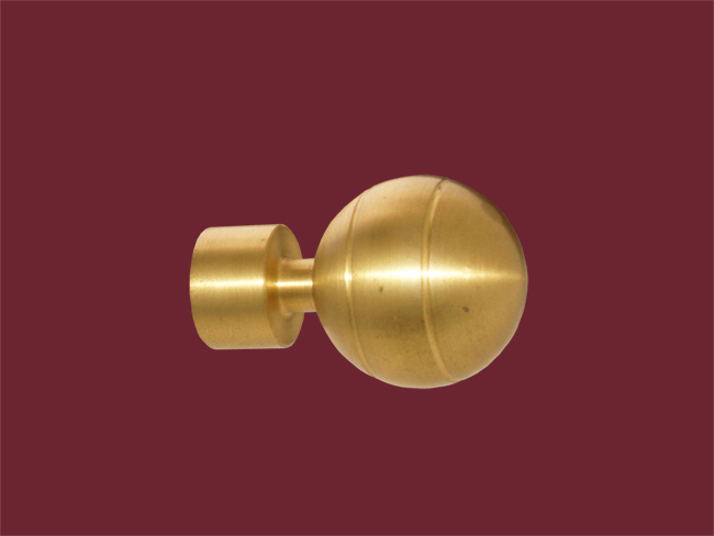1815_0 Endstück Rillenkugel messing matt für 20mmØ