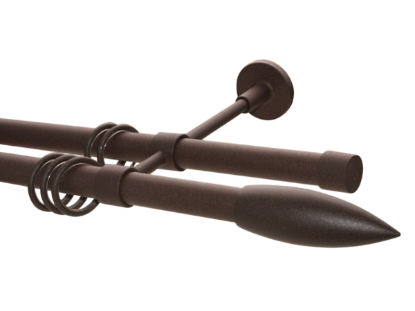 Gardinenstange Rost 20 mm Quantos 2lfg. von Classico-Design Gardinenstange Rost 20 mm Quantos 2lfg. von Classico-Design