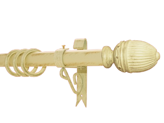 Gardinenstange Eisen weiß-gold 30mm Felipe Gardinenstange Eisen weiß-gold 30mm Felipe