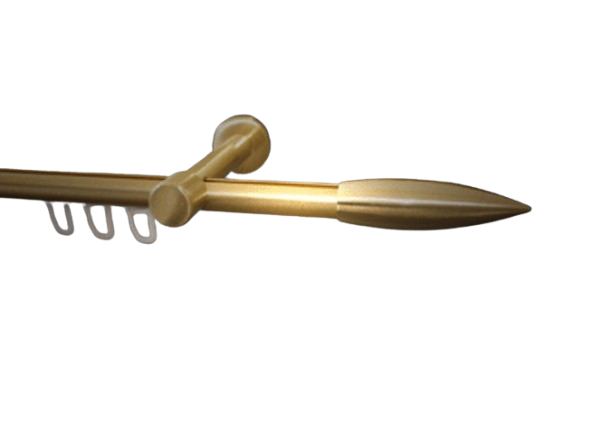 Gardinenstange Innenlauf Messing geb. 16mm Modell Flamme einl. Gardinenstange Innenlauf Messing geb. 16mm Modell Flamme einl.