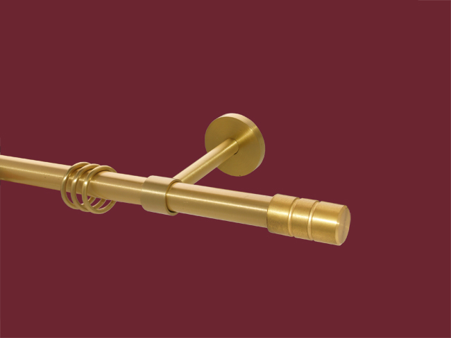 Gardinenstange Messing massiv matt 20mm Modell Jolly geschlossen