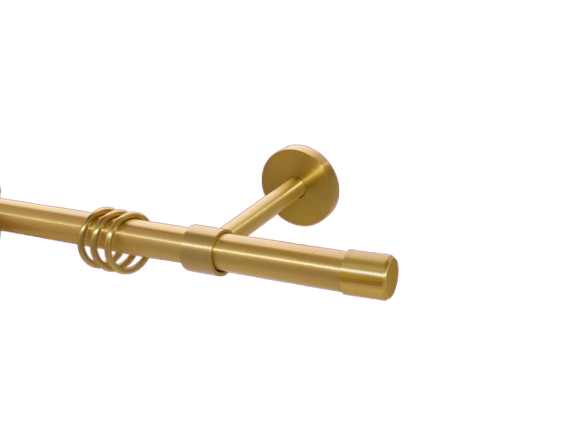 Gardinenstange Messing massiv matt 20mm Modell Kappe geschlossen Gardinenstange Messing massiv matt 20mm Modell Kappe geschlossen