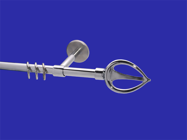 1046_0 Gardinenstange Chrom glanz 16 mm Flamme