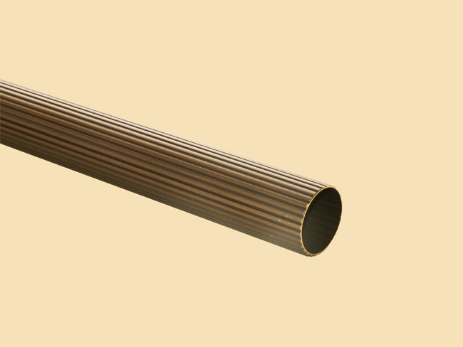 Rohr Messing bronziert mit 30mm Ø kanneliert