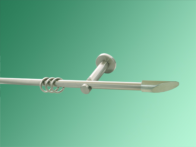 1950_0 Gardinenstange Nickel gebürstet 12mm Marbella 1 läufig