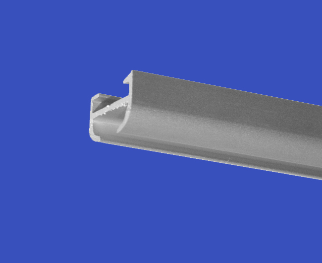 Aluminium Gardinenschiene Modell 2000 13 mm x 10 mm silber 