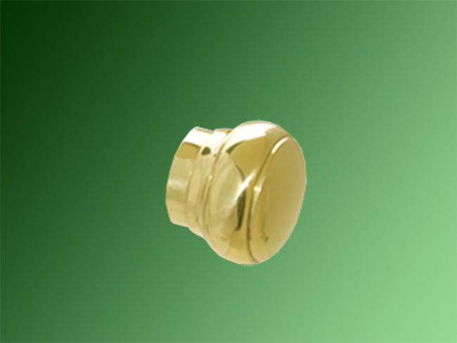 1882_0 Glanz Messing Endstück für 20 mm Gardinenstangen
