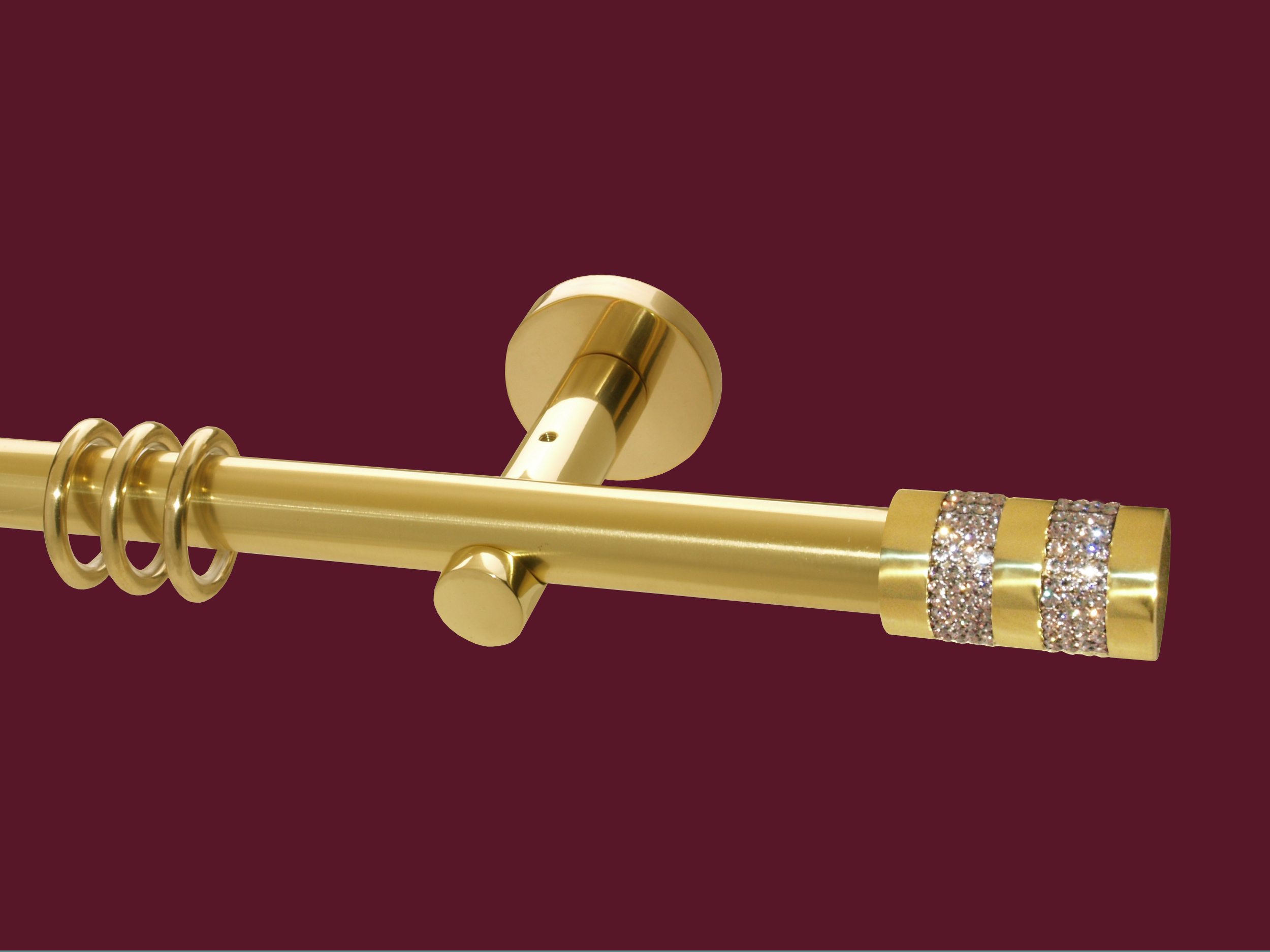 1837_0 Gardinenstange Swarovski 20mm Messing glanz Margrethe