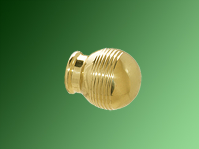 1880_0 Gardinenstangen Endstück Messing glanz 20 mm