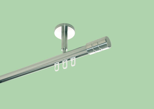 1461_0 Gardinenstange Decke Edelstahl Innenlauf 20mm Jolly 1lfg