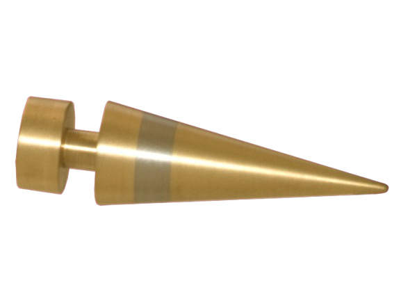 Endstück Kegel bicolor Messing matt massiv 16mm Endstück Kegel bicolor Messing matt massiv 16mm