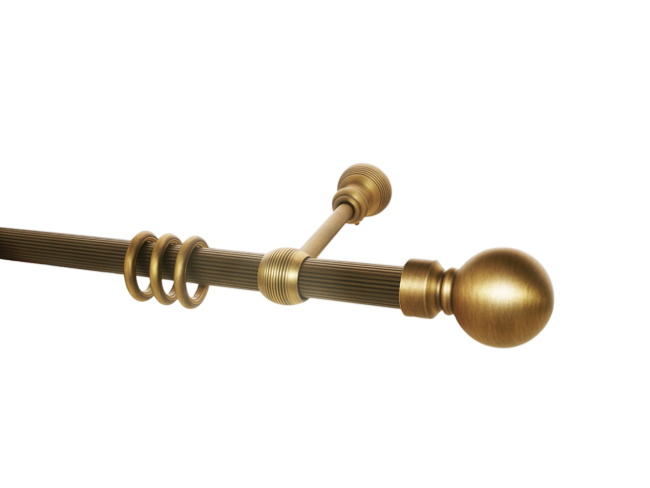 Gardinenstange Messing bronziert - 30 mm Jaroslav glattes Rohr Gardinenstange Messing bronziert - 30 mm Jaroslav glattes Rohr