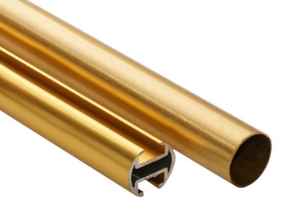 Gardinenstangen Innenlaufprofil messing matt 20mmØ