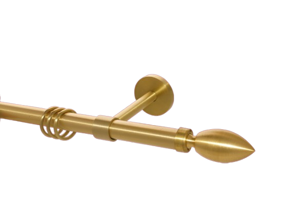 Gardinenstange Messing massiv matt 20mm Modell Träne geschlossen