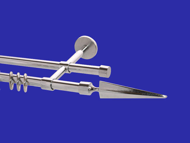 1066_0 Gardinenstange Chrom glanz Design 16mm Modell Ozeanblau