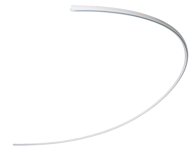 Gardinenschiene Halbkreis gebogen Modell 160 22 mm x 17 mm