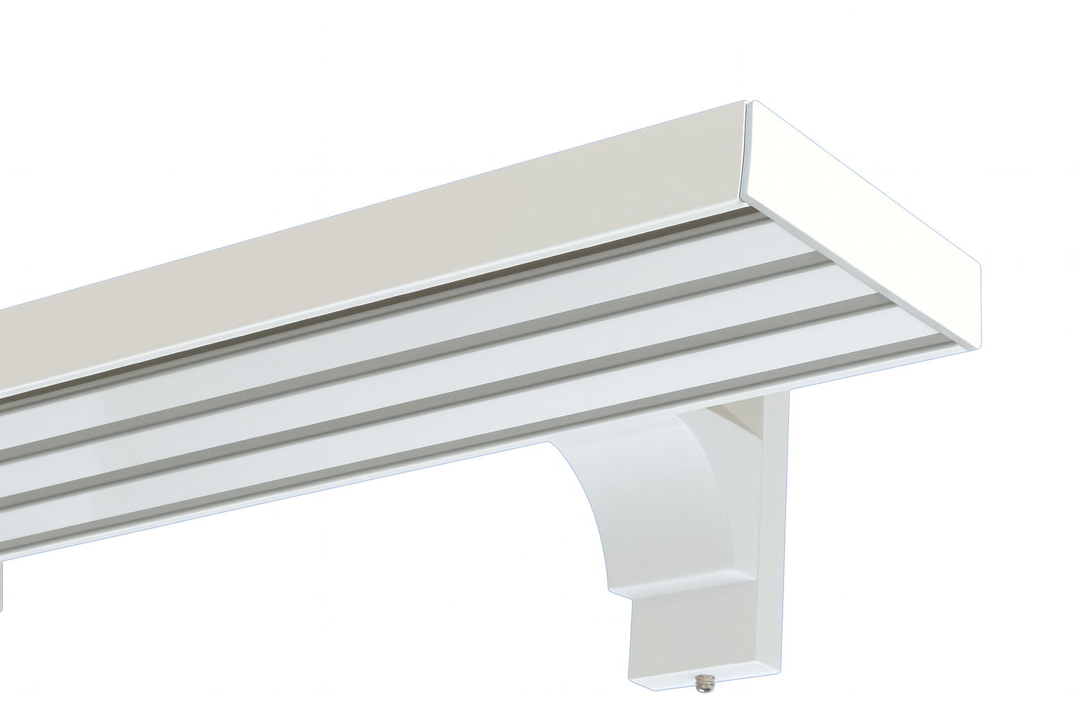 Gardinen-/ Flächenvorhangschiene mit Wandträger 4-lfg.
