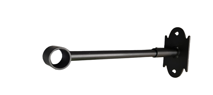 Wandträger Schmiedeeisen schwarz kürzbar 24 cm lang