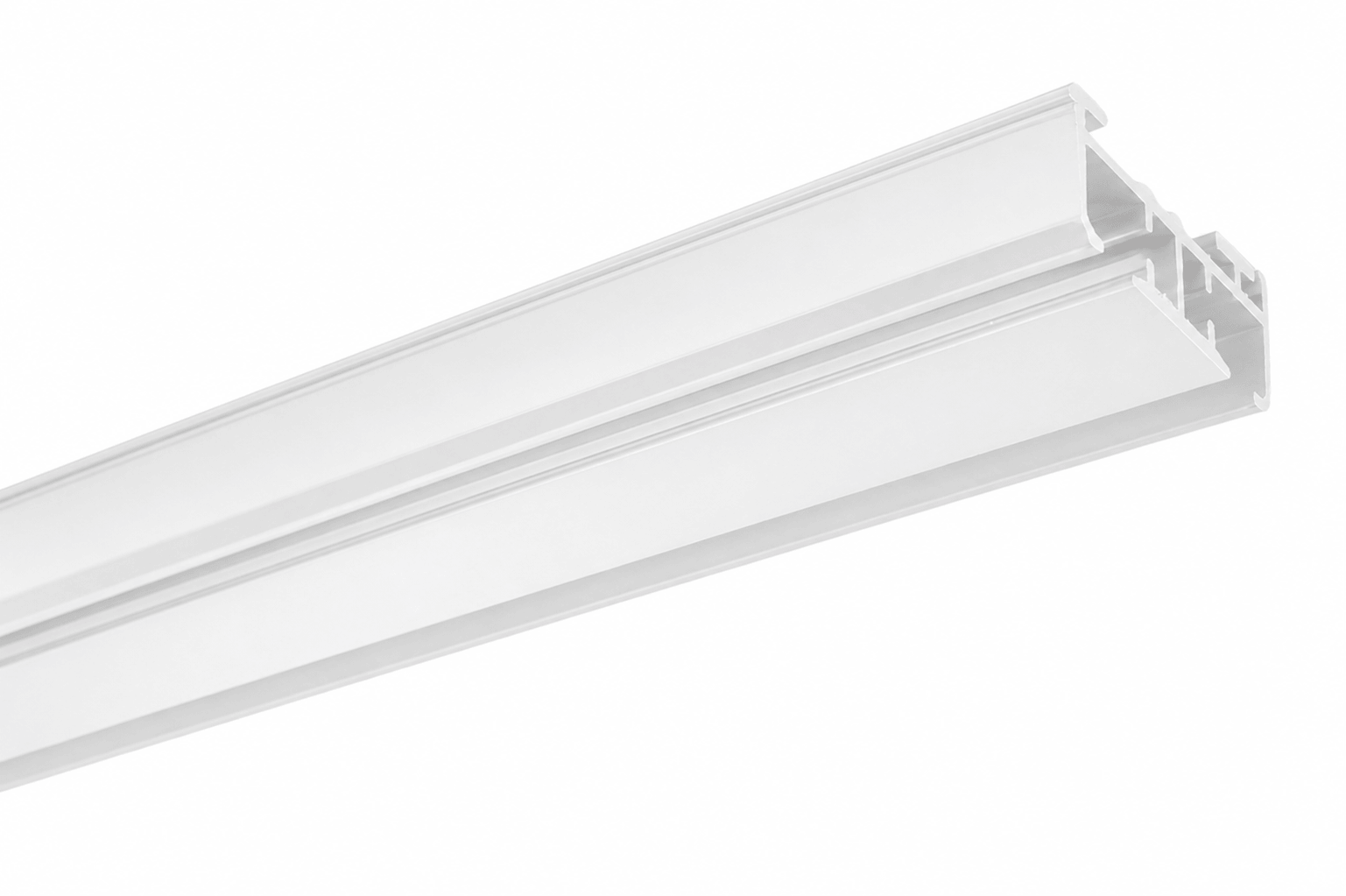 Aluminium Vorhangschiene weiß 2lauf Modell 220 Aluminium Vorhangschiene weiß 2lauf Modell 220
