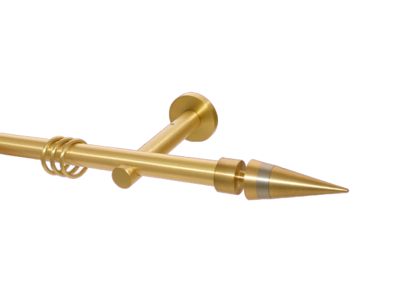 Gardinenstange Messing massiv matt 20 mm Model Kegel exclusive of Gardinenstange Messing massiv matt 20 mm Model Kegel exclusive of