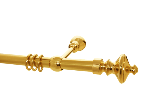 Gardinenstange Messing glanz 30mm Modell Michael Rohr glatt Gardinenstange Messing glanz 30mm Modell Michael Rohr glatt