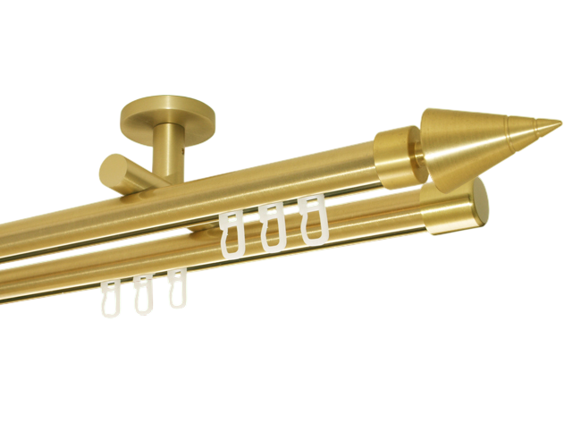 Gardinenstange Deckenträger Innenlaufsystem dppl. 20 mm Rillenke
