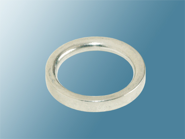 Ring Edelstahloptik mit Faltenlegehaken
