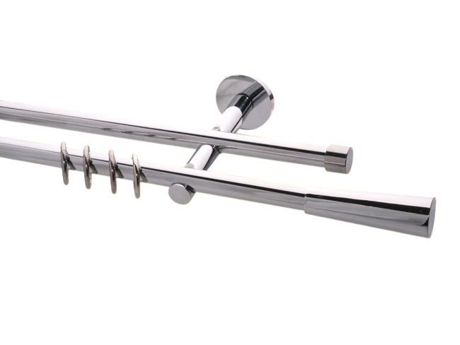 Gardinenstange Chrom glanz 16mm Modell Luna Träger 2