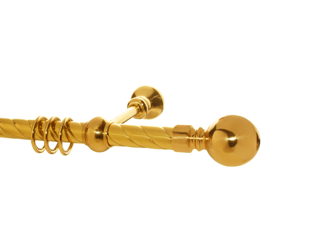 Gardinenstange Messing 28 mm Modell Ferdinand III Rohr gedreht Gardinenstange Messing 28 mm Modell Ferdinand III Rohr gedreht
